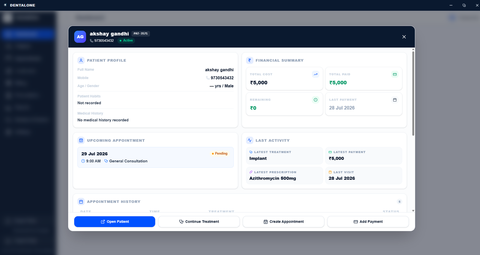 Patient Records - Dashboard with patient profiles