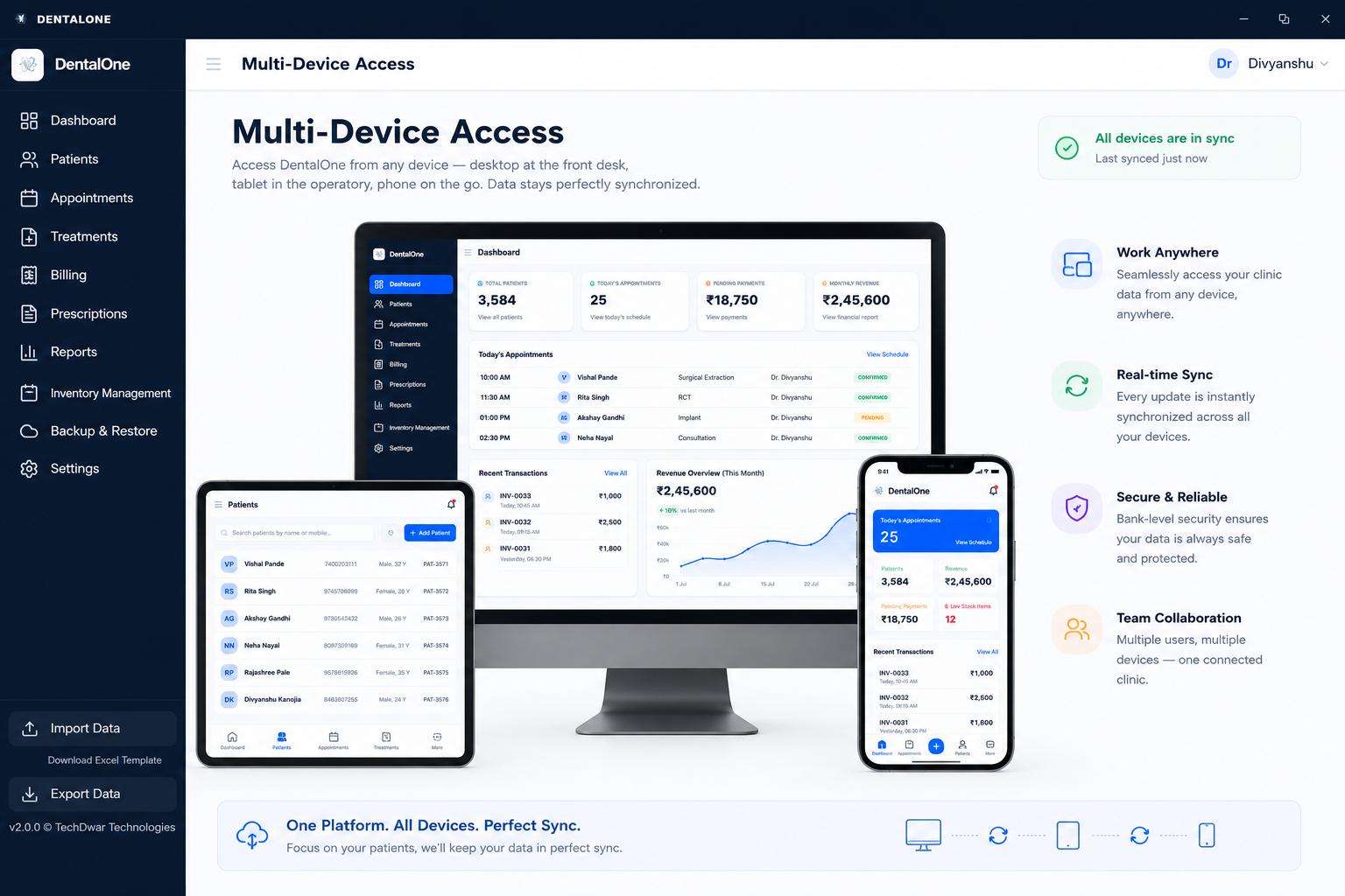 Multi Device - Desktop, tablet, and mobile access